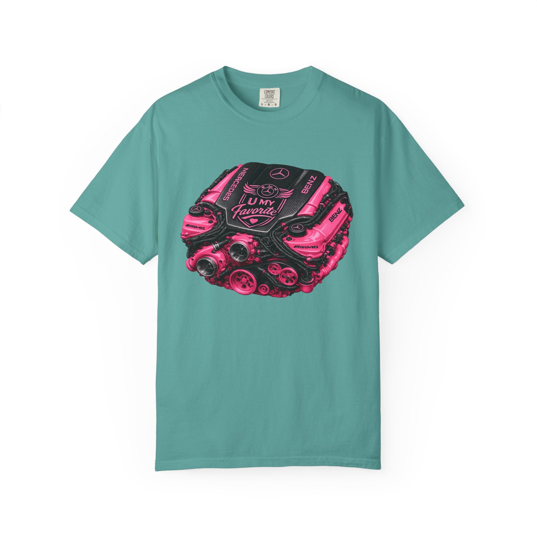 Car Engine Heart Tee — I Love Engines Graphic T-Shirt