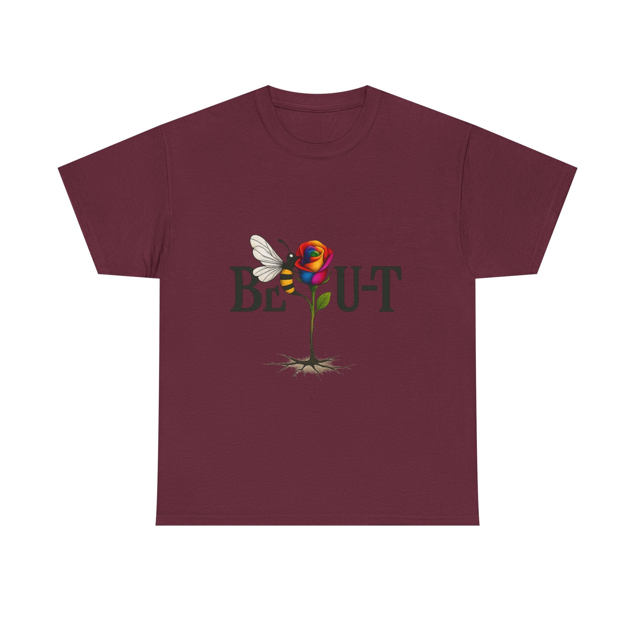 T-Shirt — "Be-Out" Rose & Bee Graphic Tee