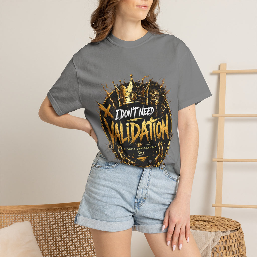 I Don’t Need Validation Graphic Tee — Bold Crown Streetwear T-Shirt