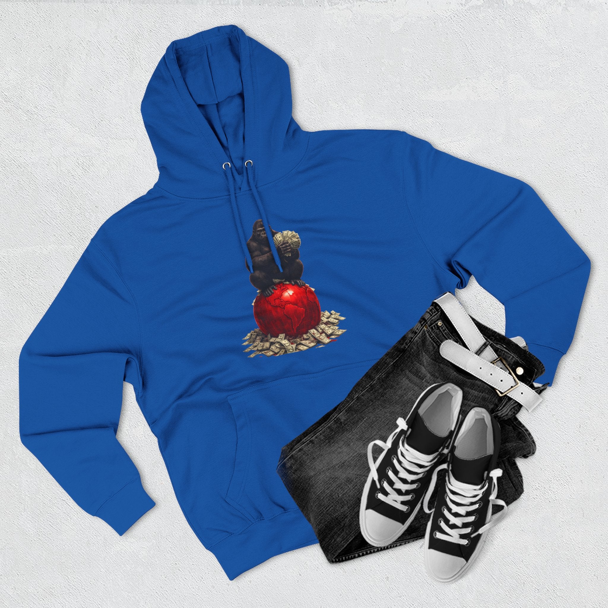 Three-Panel Hoodie — “I’m On My Own Clock” Graphic Pullover