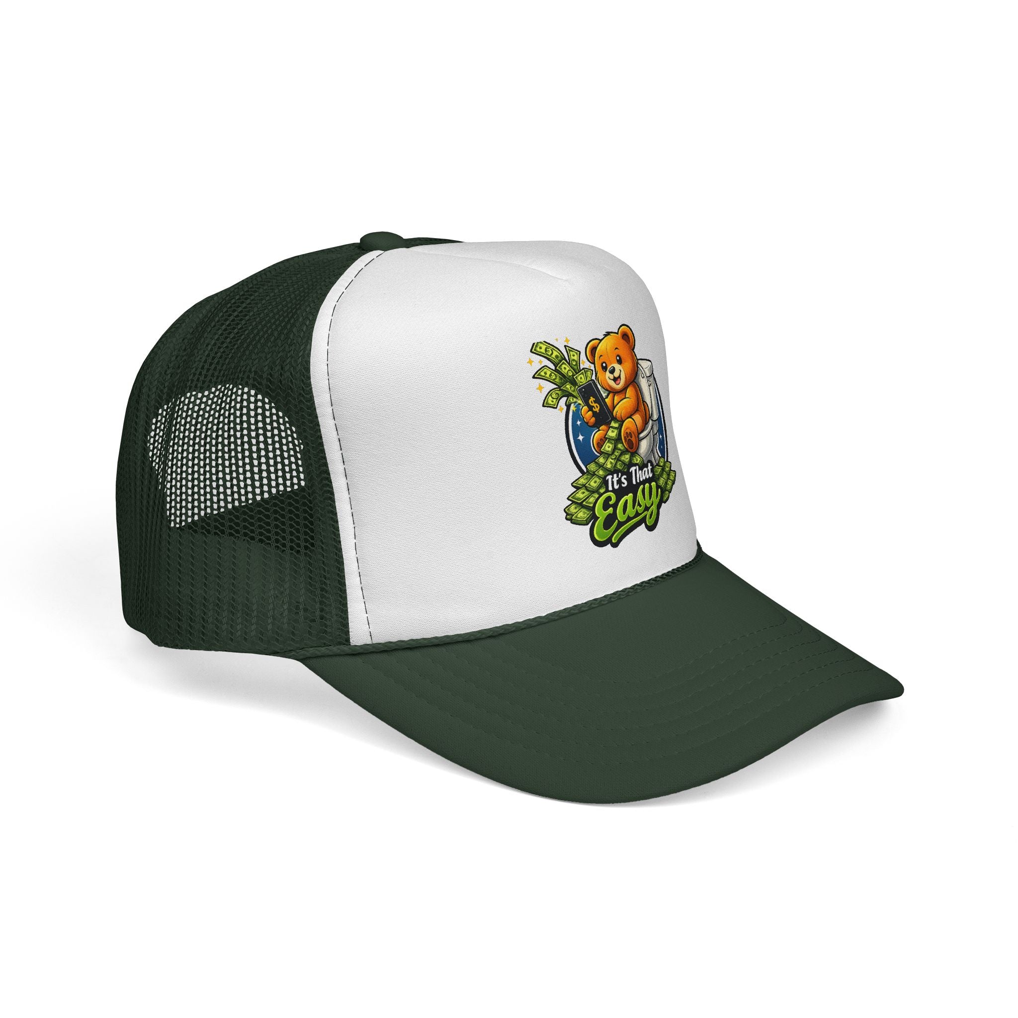 Trucker Cap - Cute Teddy Bear 'It's That Easy' Mesh Hat