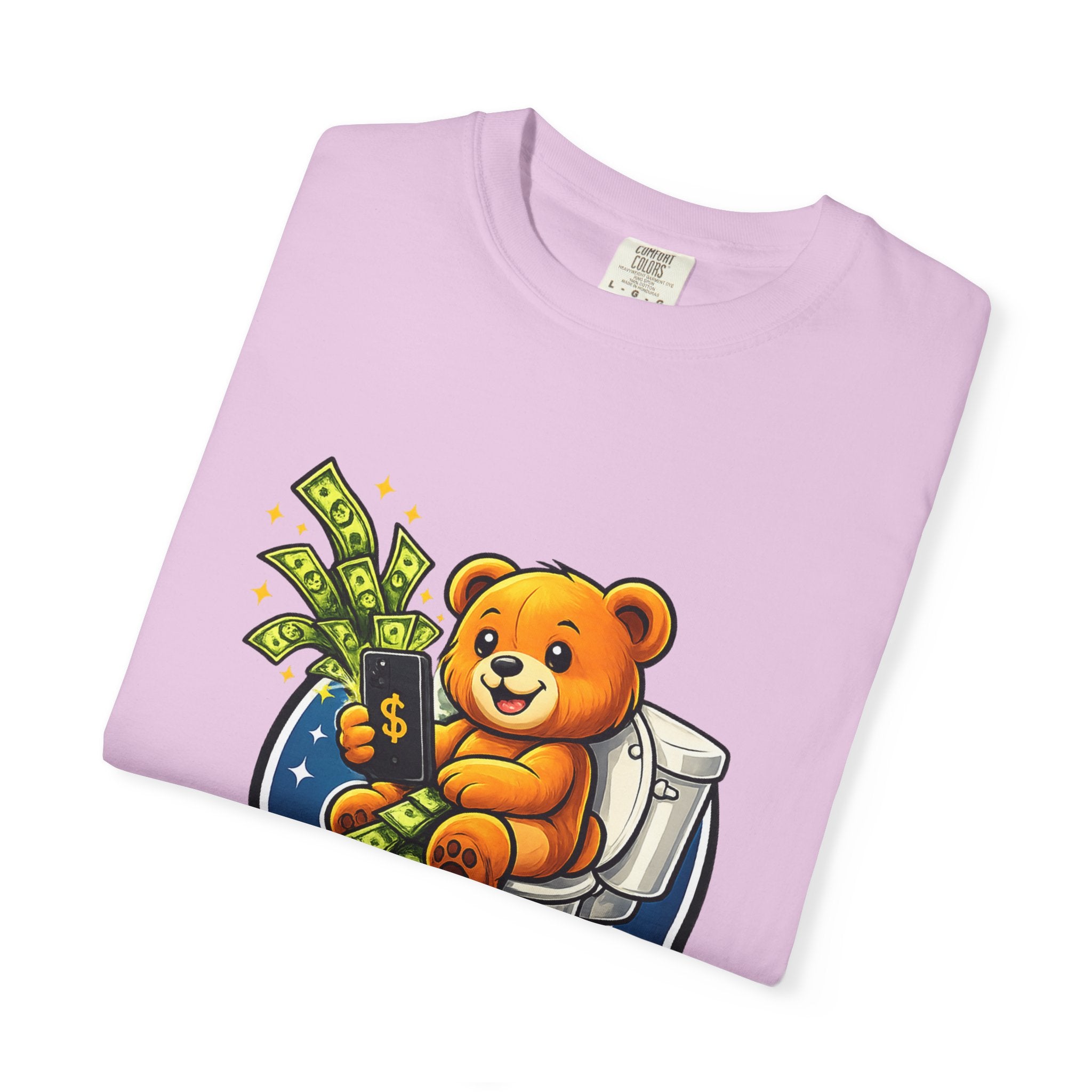 Bathroom Billionaire T-Shirt — Cute Bear on Toilet Graphic Tee