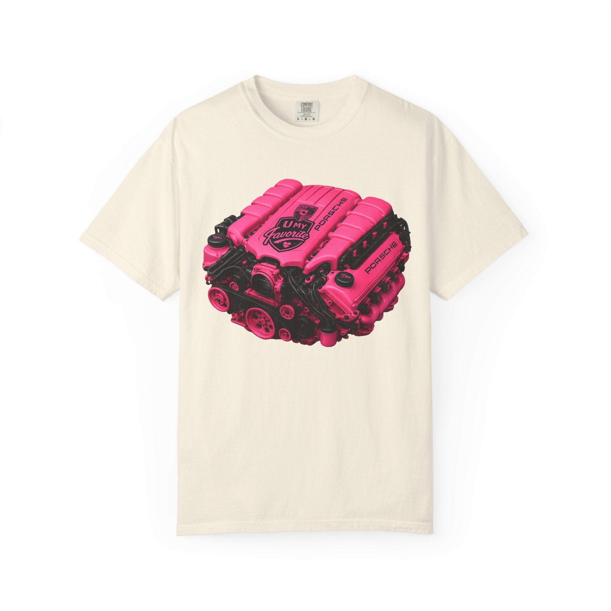 Retro Pink V8 Engine T-Shirt