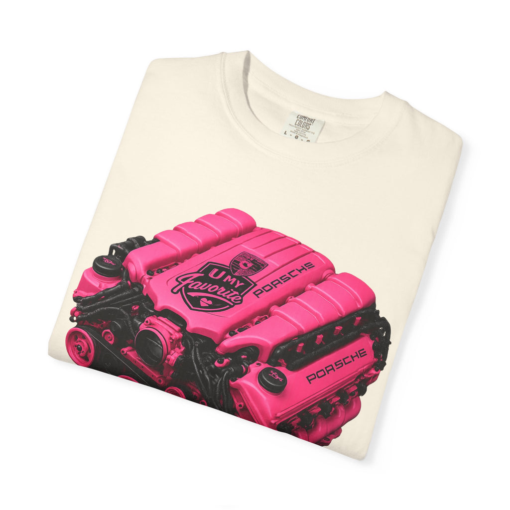 Retro Pink V8 Engine T-Shirt
