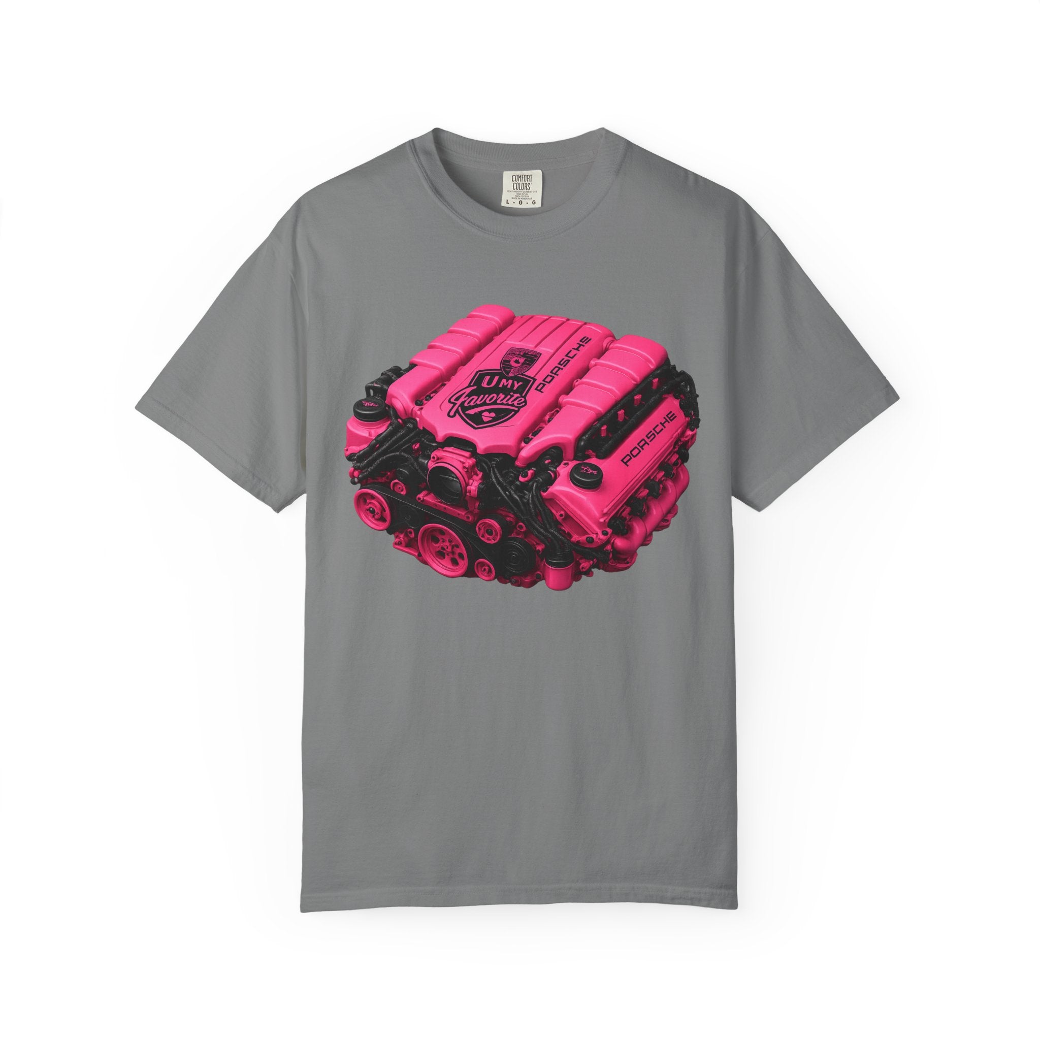 Retro Pink V8 Engine T-Shirt