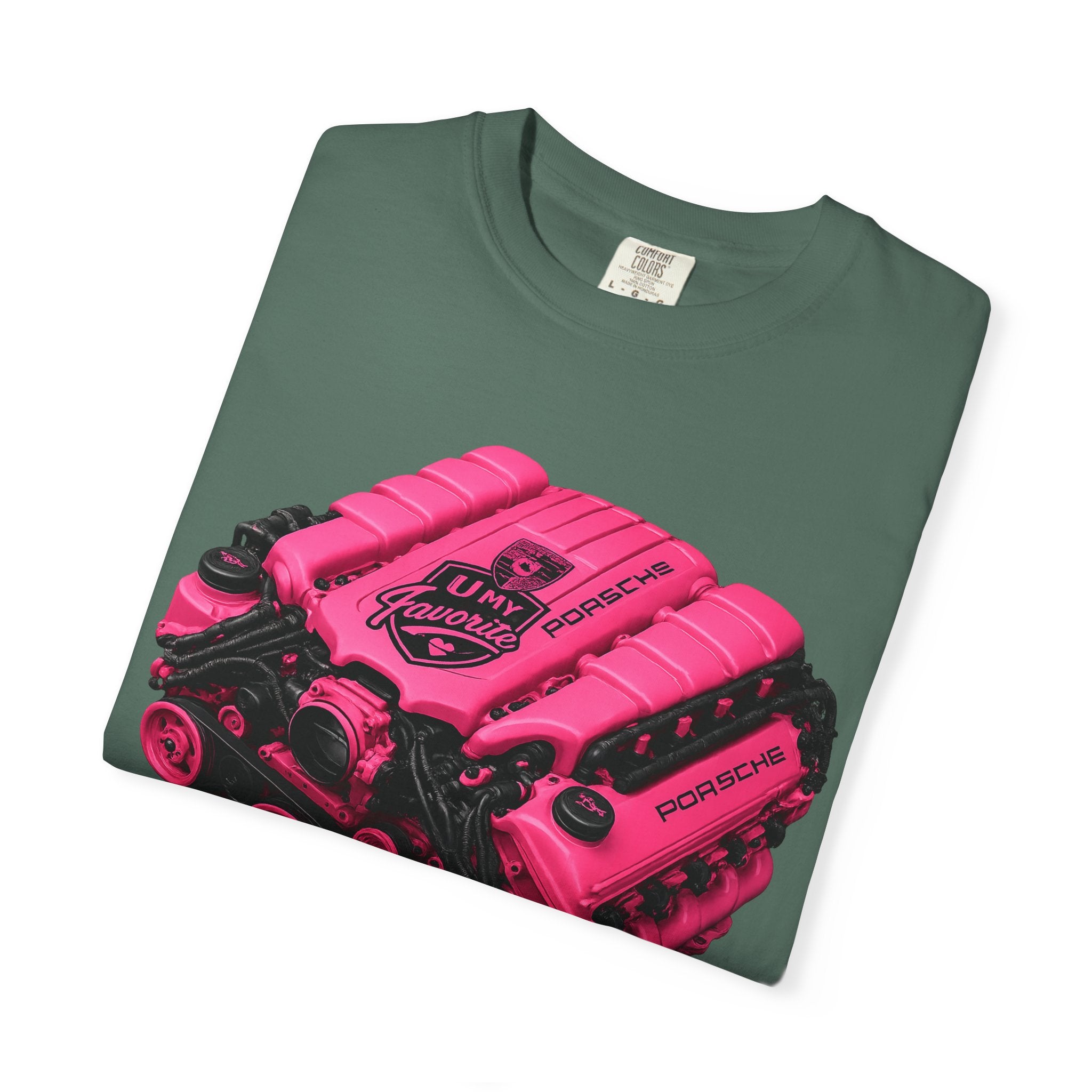 Retro Pink V8 Engine T-Shirt