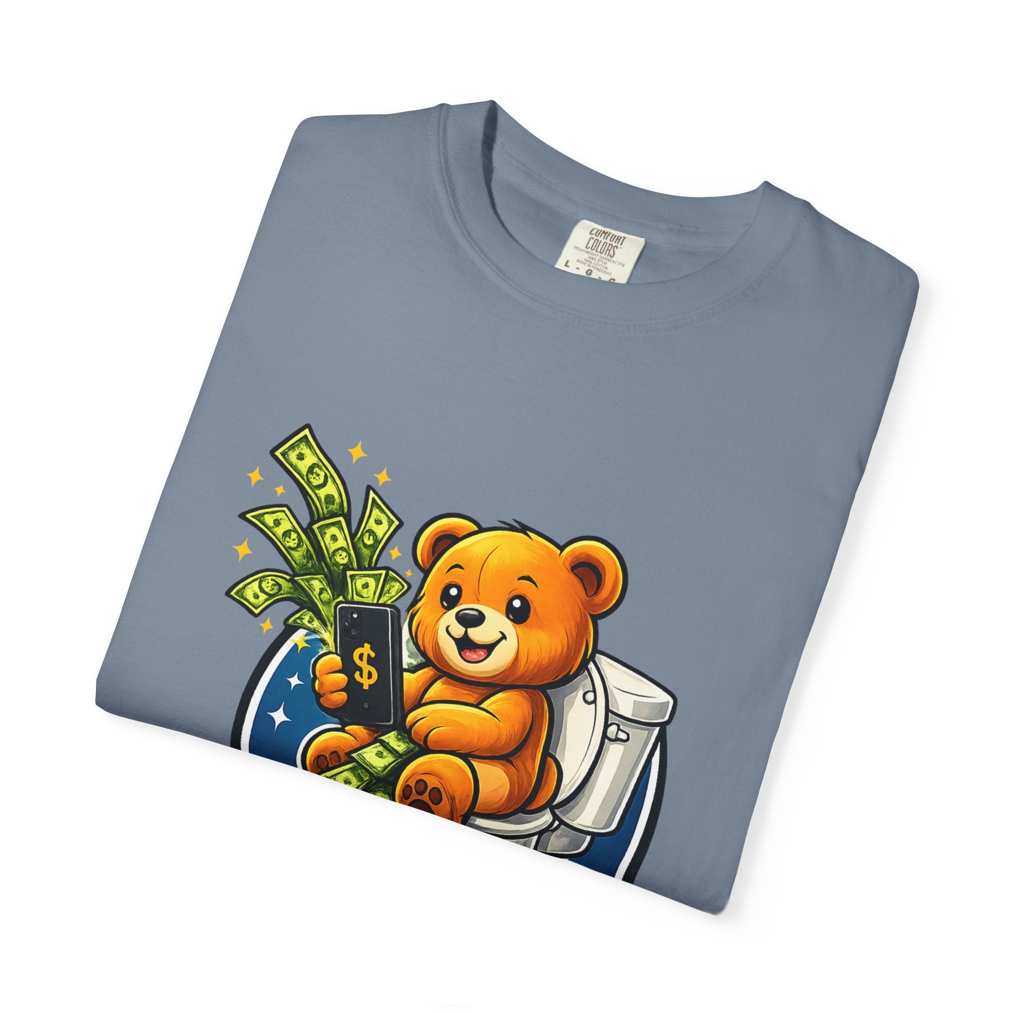 Bathroom Billionaire T-Shirt — Cute Bear on Toilet Graphic Tee