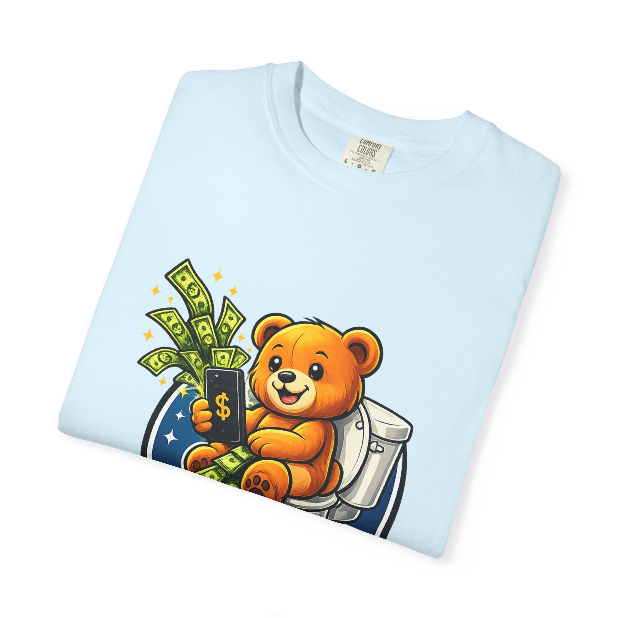 Bathroom Billionaire T-Shirt — Cute Bear on Toilet Graphic Tee
