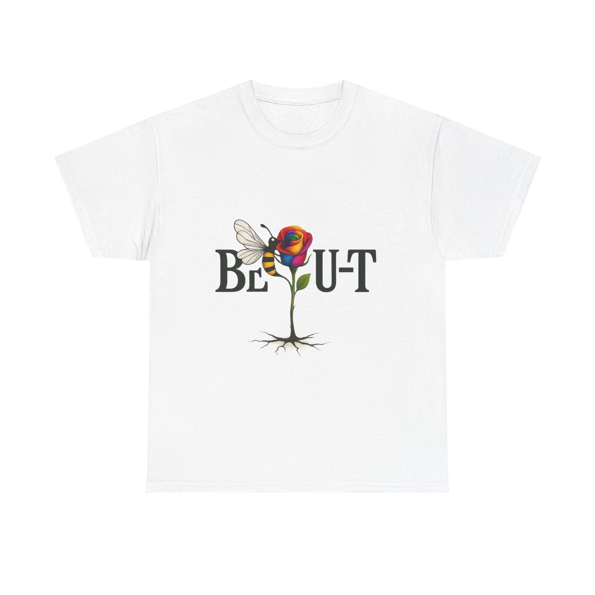 T-Shirt — "Be-Out" Rose & Bee Graphic Tee