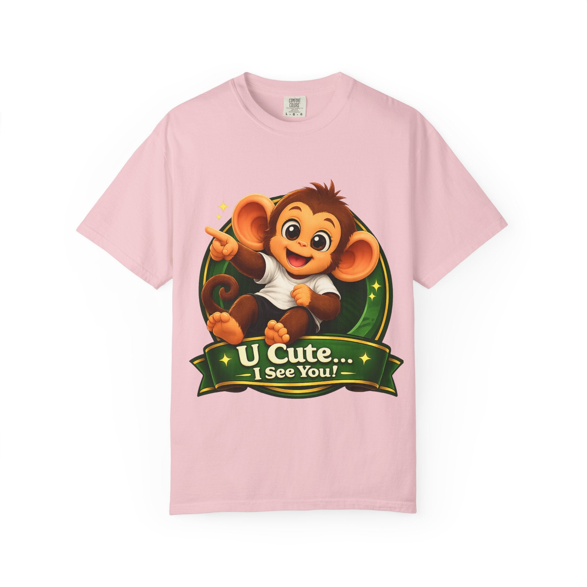 Cute Monkey T-Shirt — "U Cute... I See You!" Graphic Tee