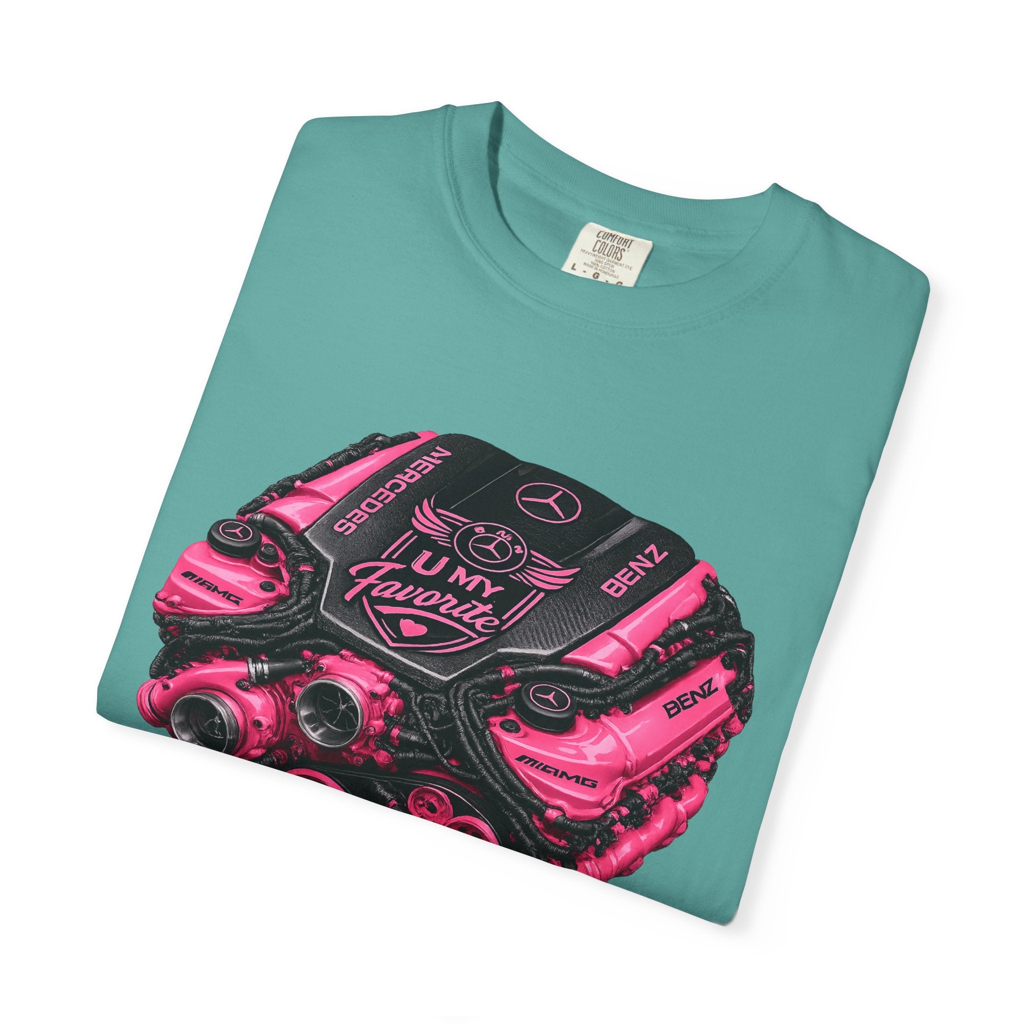 Car Engine Heart Tee — I Love Engines Graphic T-Shirt