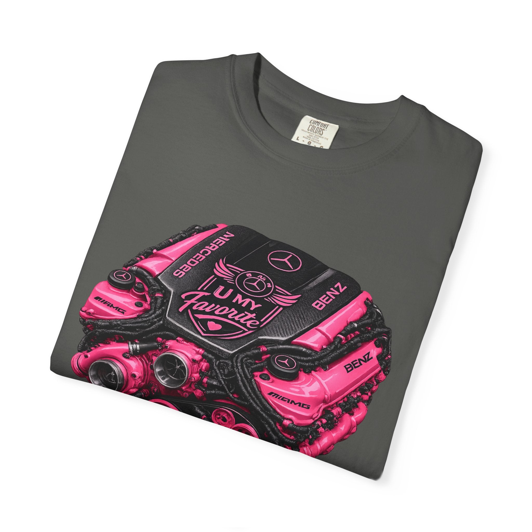Car Engine Heart Tee — I Love Engines Graphic T-Shirt