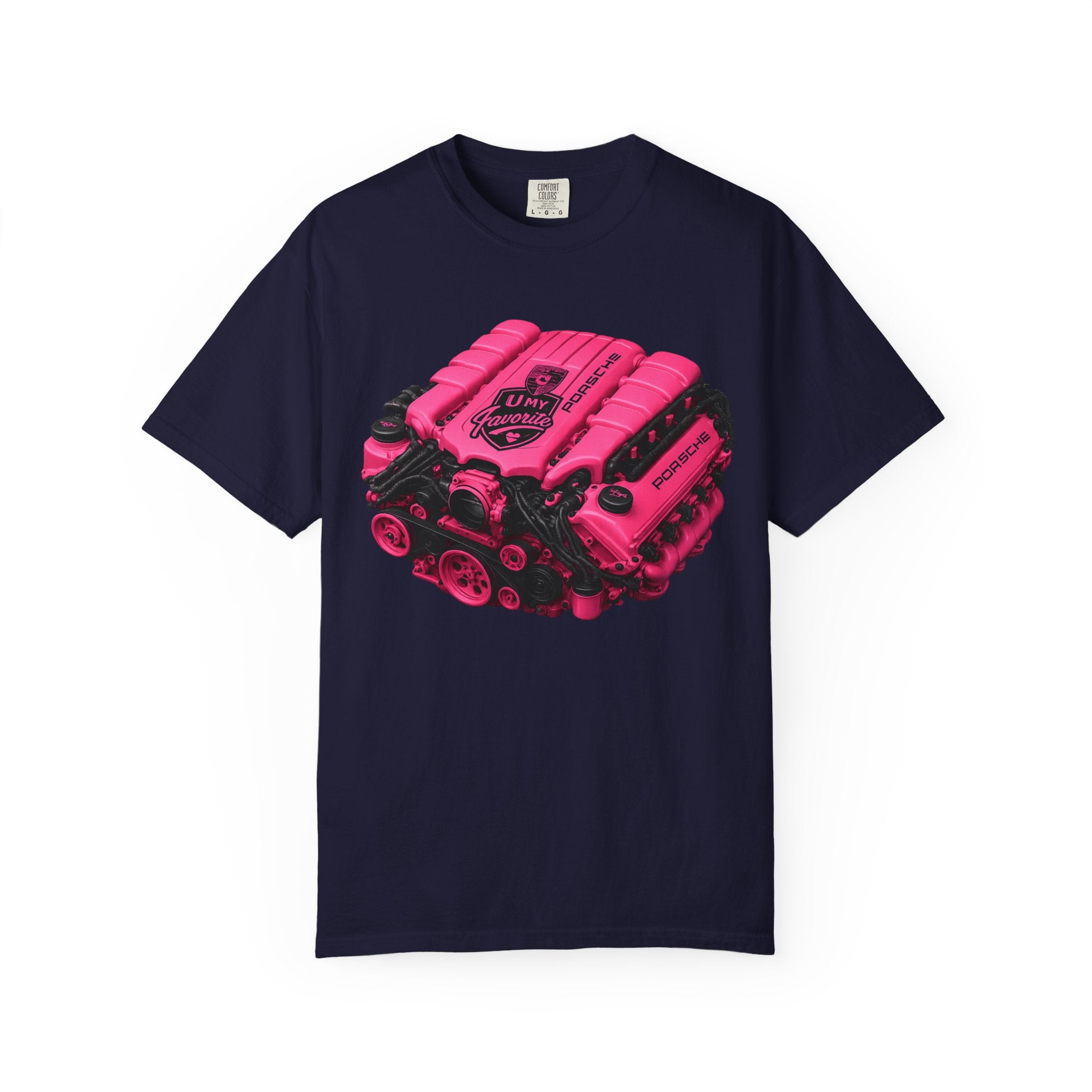 Retro Pink V8 Engine T-Shirt