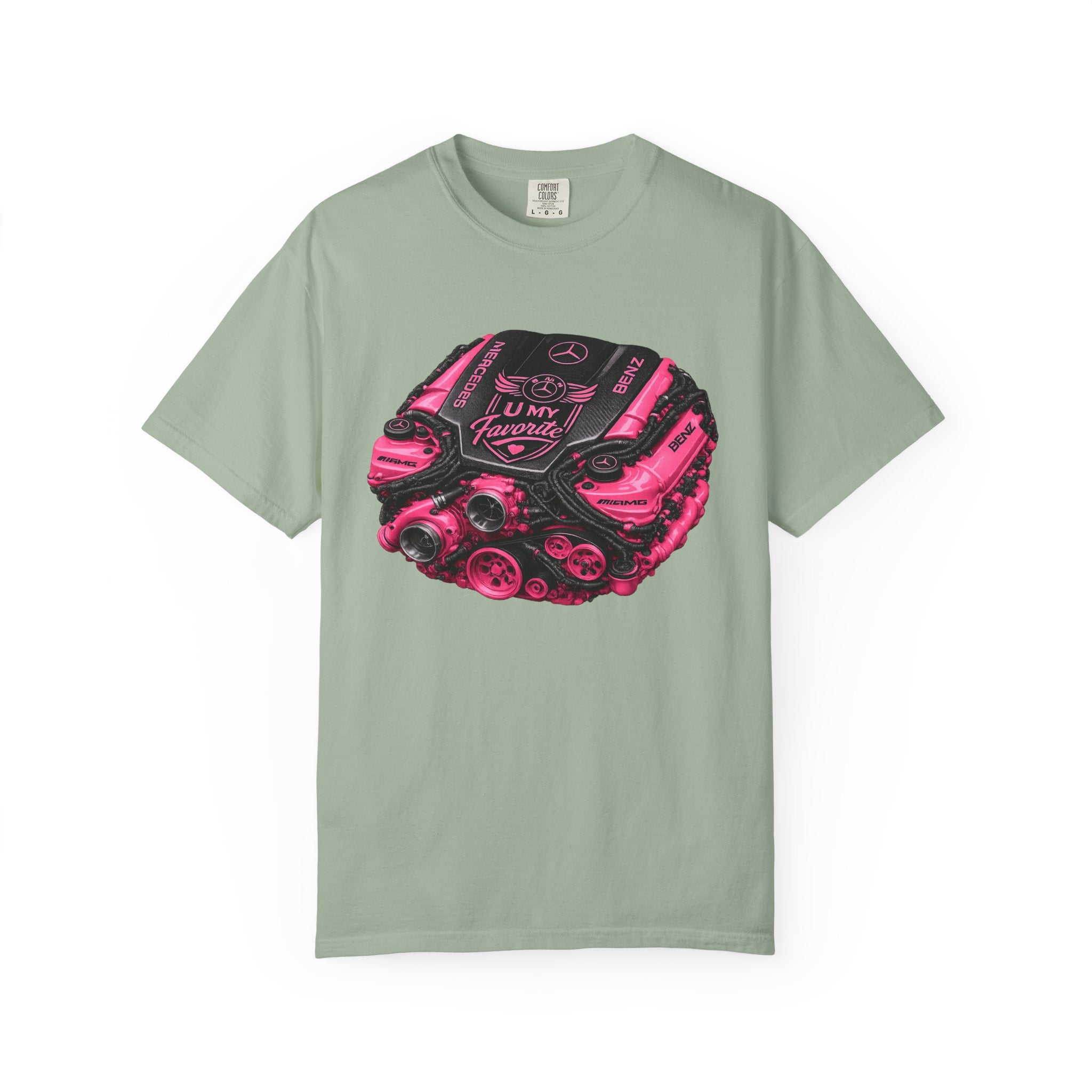 Car Engine Heart Tee — I Love Engines Graphic T-Shirt