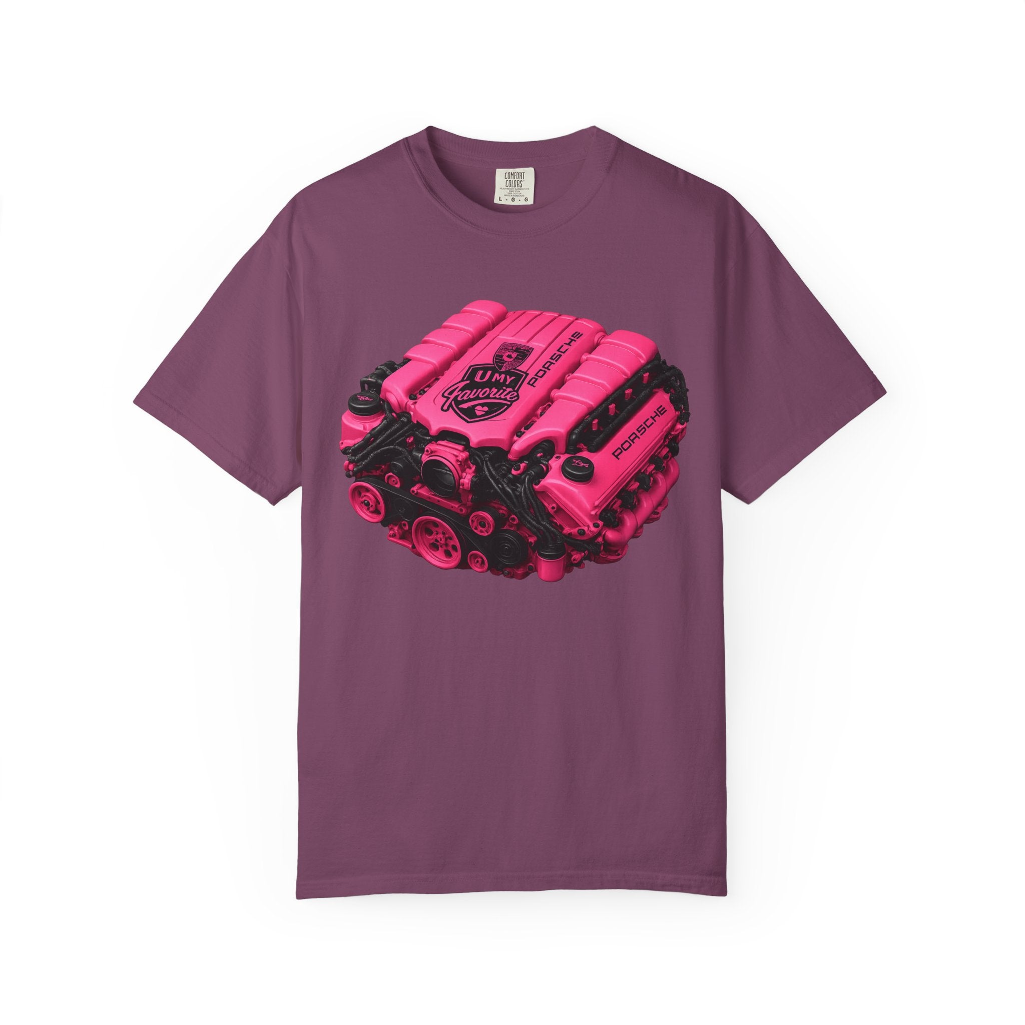 Retro Pink V8 Engine T-Shirt