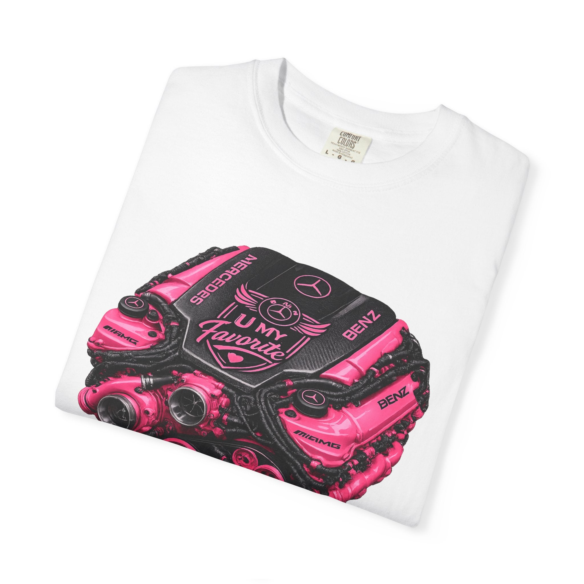 Car Engine Heart Tee — I Love Engines Graphic T-Shirt