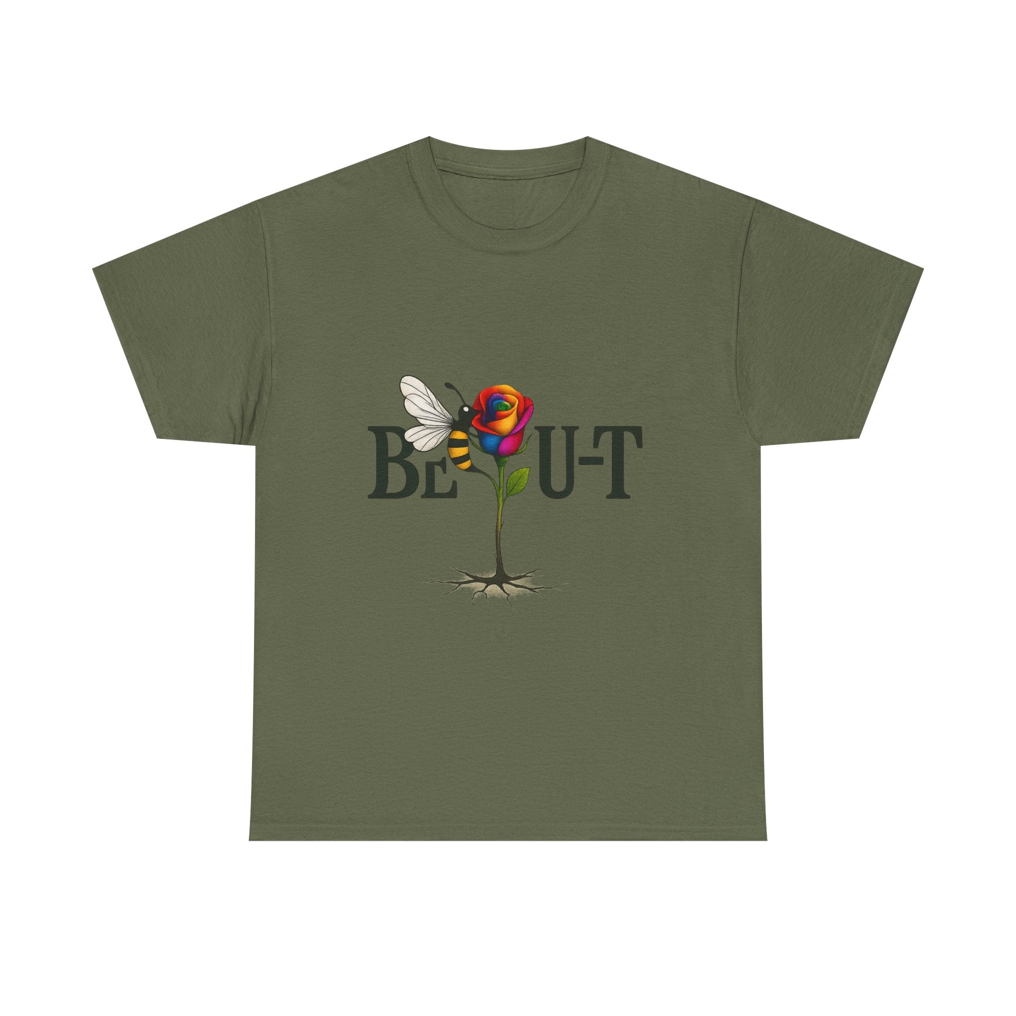 T-Shirt — "Be-Out" Rose & Bee Graphic Tee