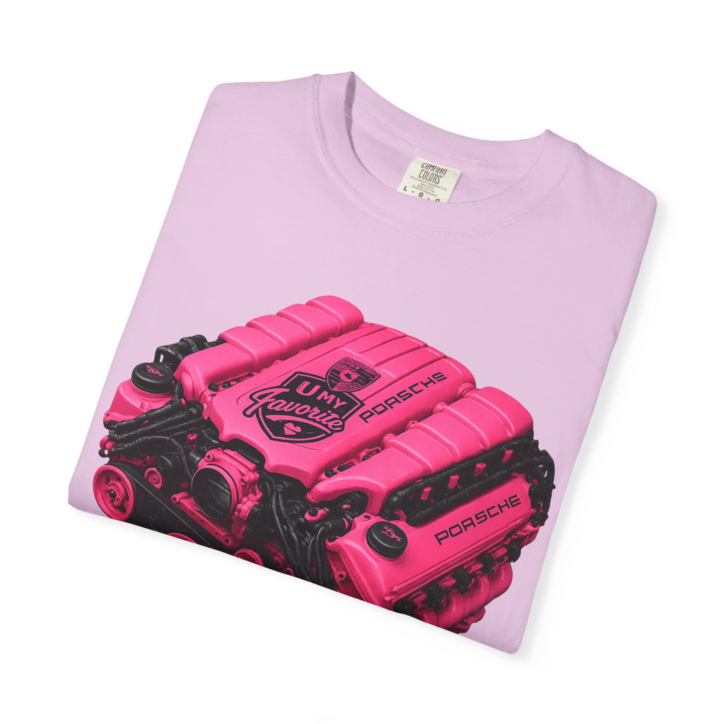 Retro Pink V8 Engine T-Shirt