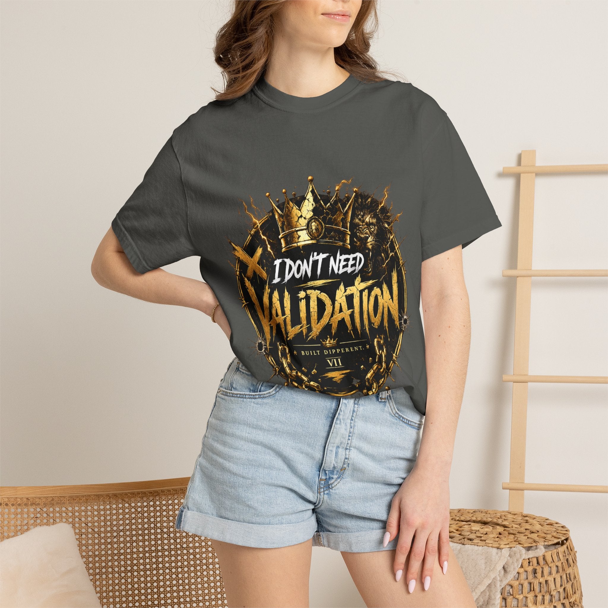 I Don’t Need Validation Graphic Tee — Bold Crown Streetwear T-Shirt