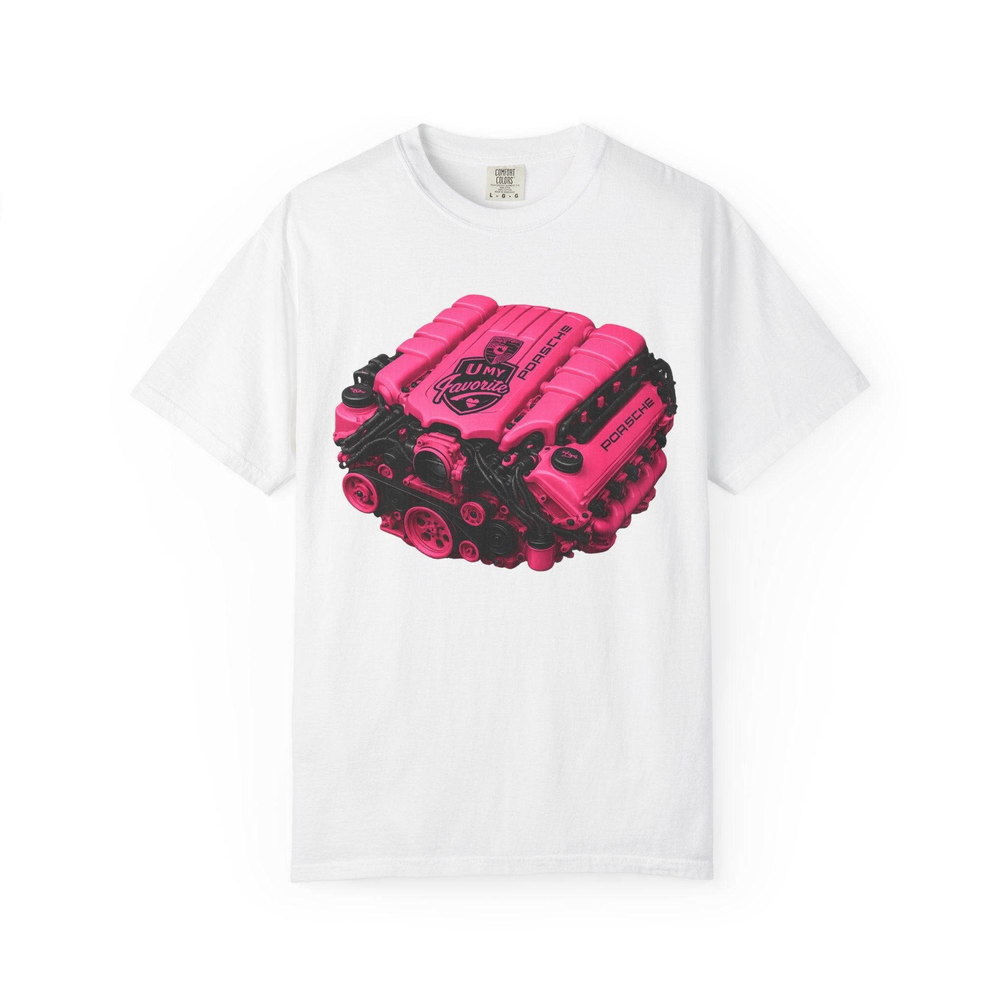 Retro Pink V8 Engine T-Shirt