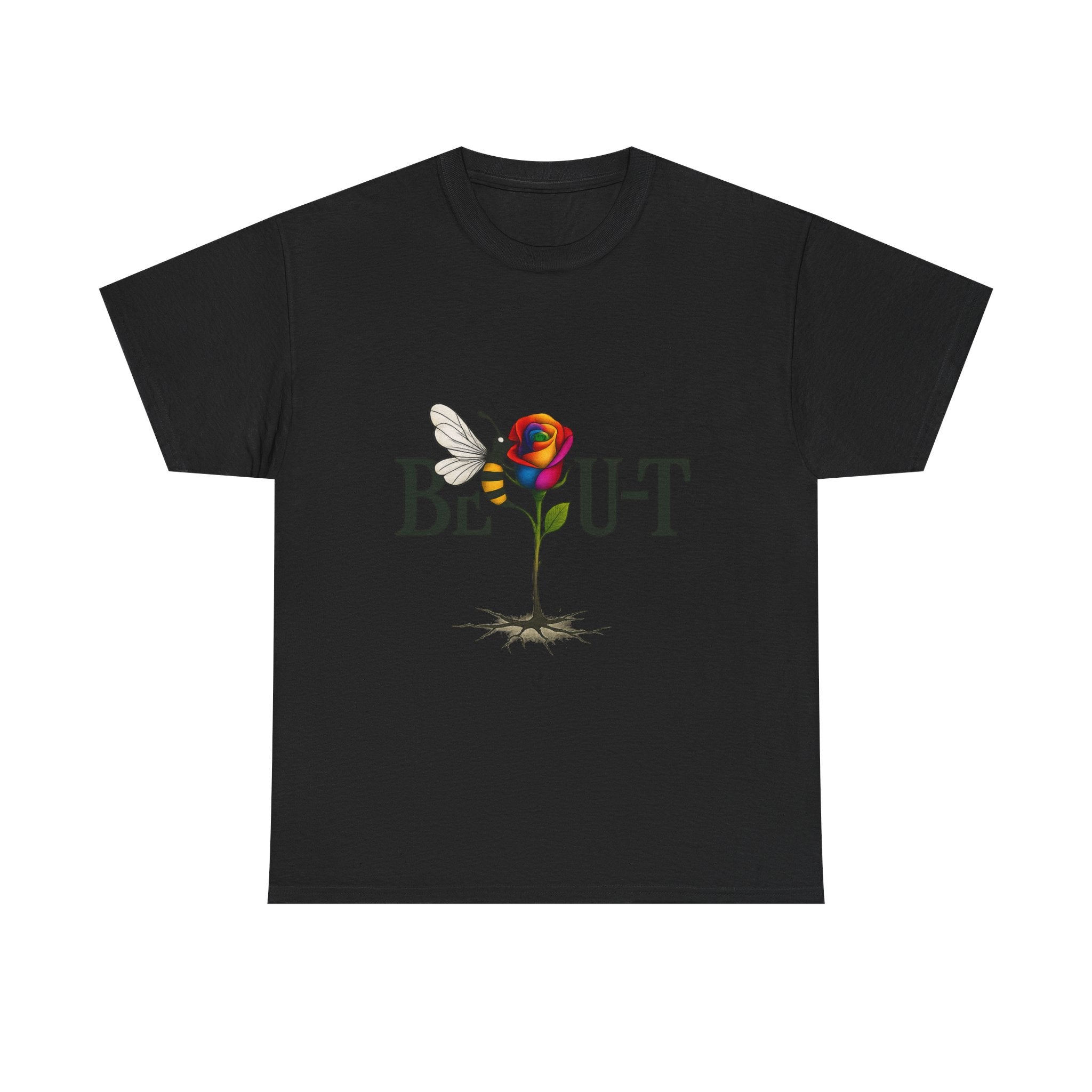 T-Shirt — "Be-Out" Rose & Bee Graphic Tee