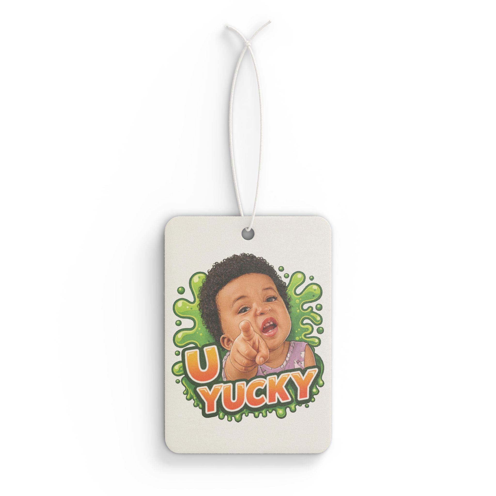 Car Air Freshener — 'U Yucky' Funny Baby Face Scented Hanging Air Freshener