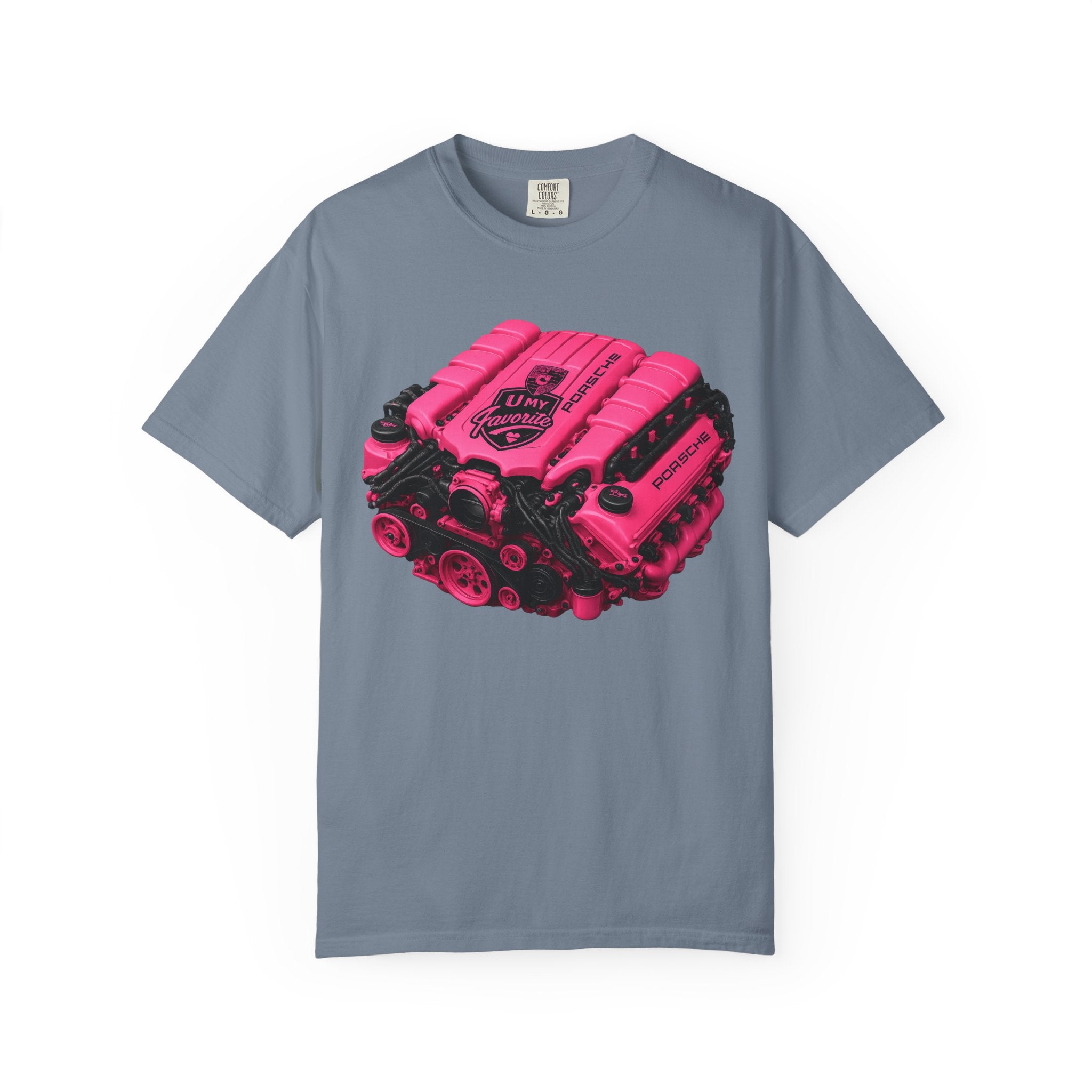 Retro Pink V8 Engine T-Shirt