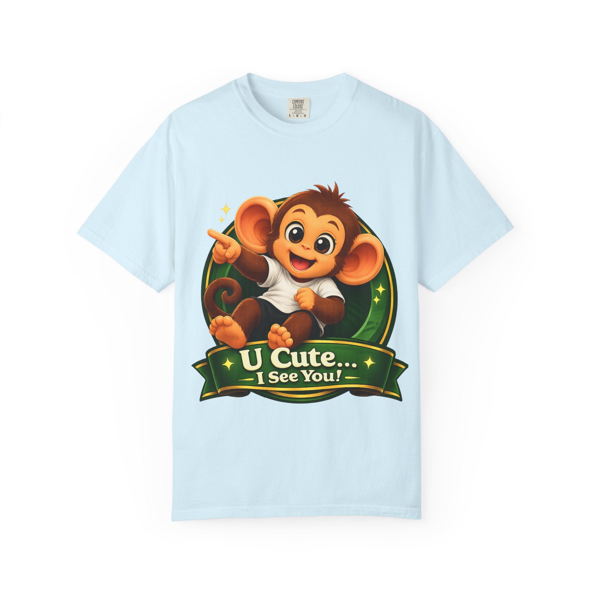 Cute Monkey T-Shirt — "U Cute... I See You!" Graphic Tee