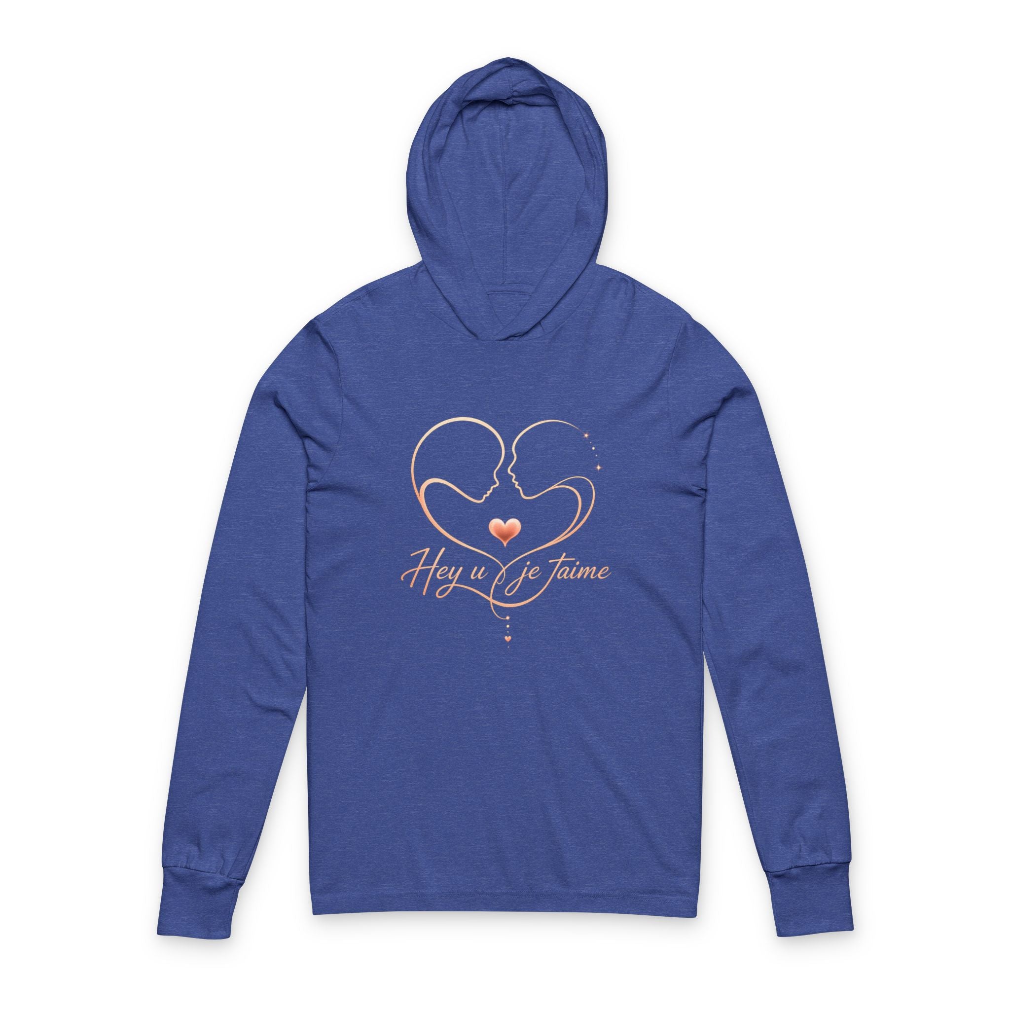 Mother & Baby Heart Hoodie Tee — "Hey Mom & June" Long Sleeve